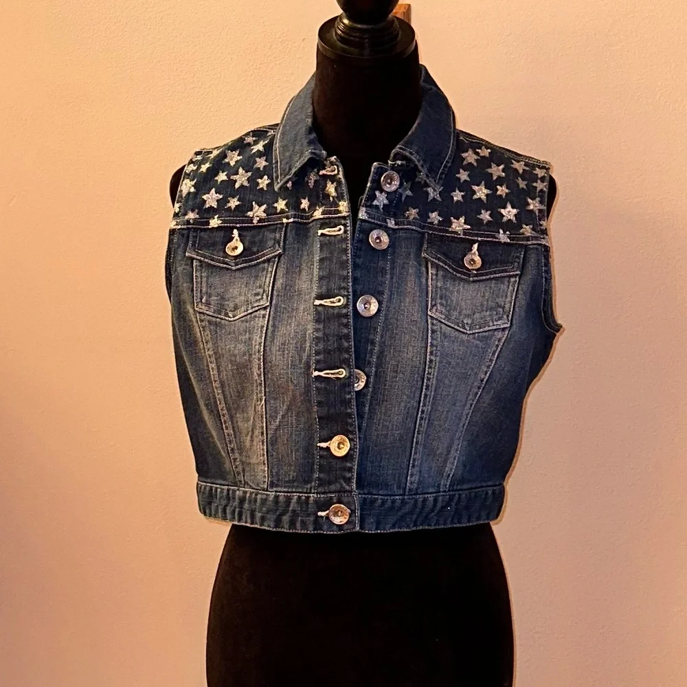 Justice Denim Vest size 18